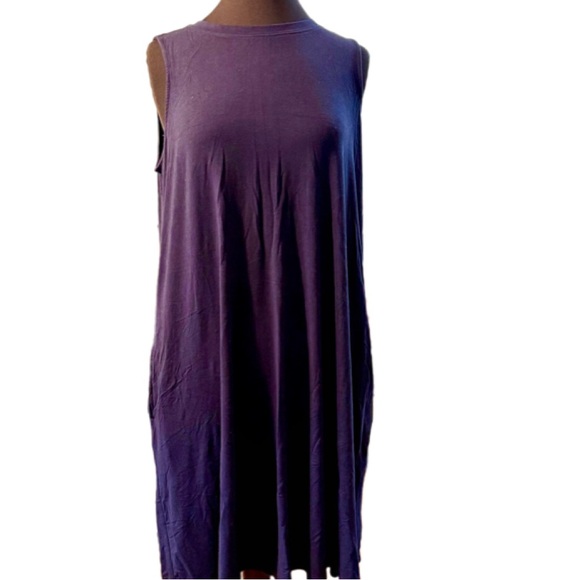 🏝️Time and Tru Navy Sleeveless Midi Dress XL – Everyday Easy Chic 💙 - Picture 1 of 4